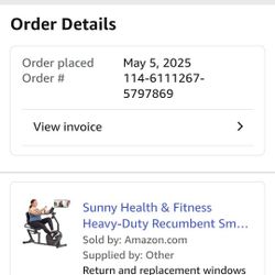 Sunny Health Exercise Bike 