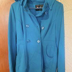 Bright Blue Guess Size Large Really Soft Cotton Jacket