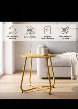 18" Patio Small Outdoor Side Table