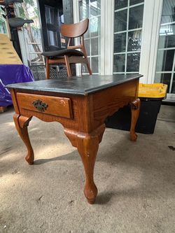Vintage End Table with Drawer