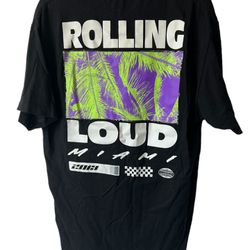 Rolling Loud PALMS RACING SS TEE BLACK Sz L 2019  Comes from a pet and smoke free home.  Measurements are in the pictures. Get your hands on this slee
