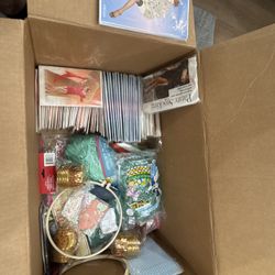 Vintage Sewing Patterns Lot + Misc Craft Supplies