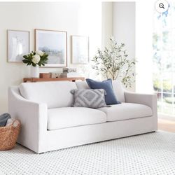My Texas House Briar 87 Sofa, Cream Linen Fabric