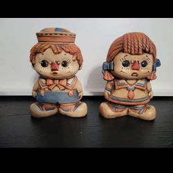 Raggedy Ann and Andy coin bank