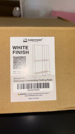 Extra- Large Freestanding Clothing Racks - White