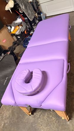 Purple massage table