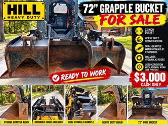Hill Heavy Duty 72" Grapple Bucket