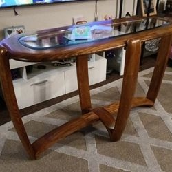 Oval Mid-century  Modern Entry Table