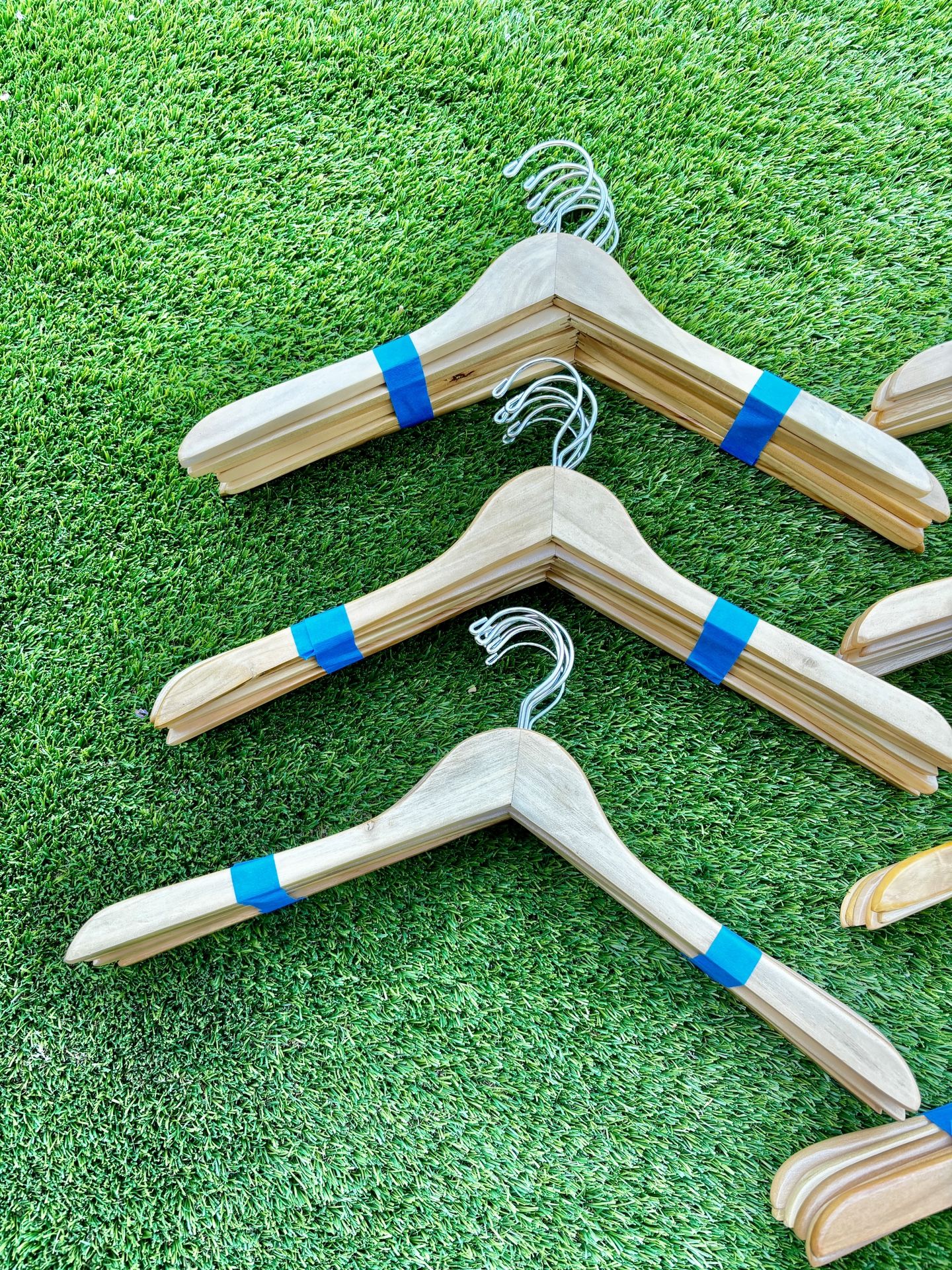 Sturdy Wooden Shirt Hangers - Set Of 36