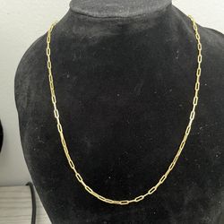 Real 10k Gold Paper Clip Chain