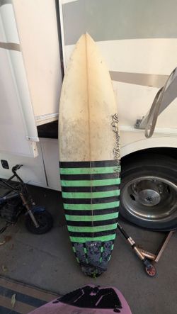 6'2" Custom 'Surf Through Life' Squash Tail, HPSB $150 OBO