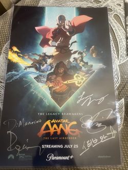 SIGNED Avatar The Last Airbender Poster SDCC 2026 EXCLUSIVE comic con print cast