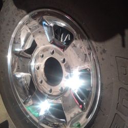 8 Bolt Dodge Crome Rims & Tires All 4