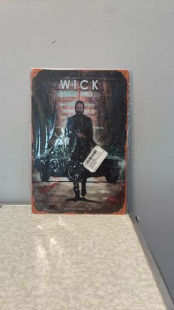 John Wick tin wall plaque