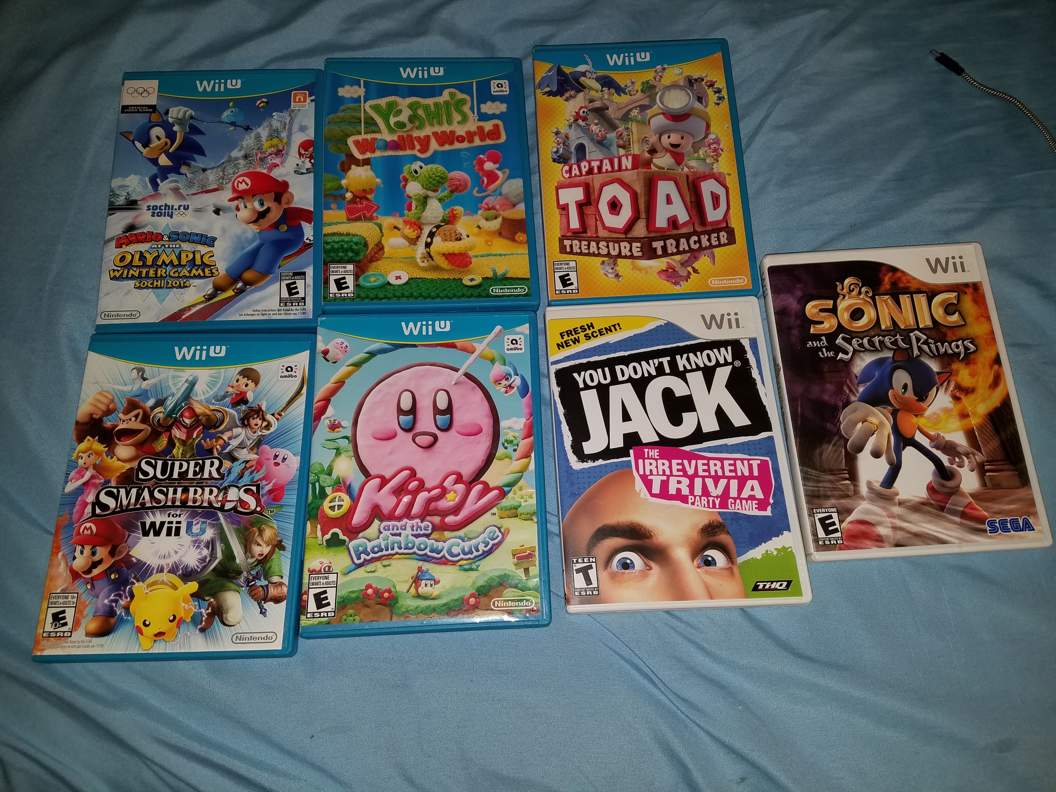 5 wiiu & 2 wii Nintendo games ( Selling Altogether)
