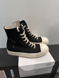 rick owens high pentastitch black milk