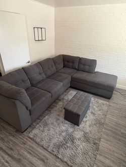 Dark Gray L shape Couch