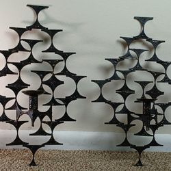 Vintage Brutalist Sconce Pair By Marc Creates