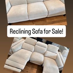 Living Spaces Reclining Sofa