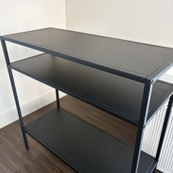 Black Metal Side Table - Like new 