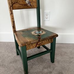 Hand Painted Solid Wood Children's Chair for Sale in Maple Valley