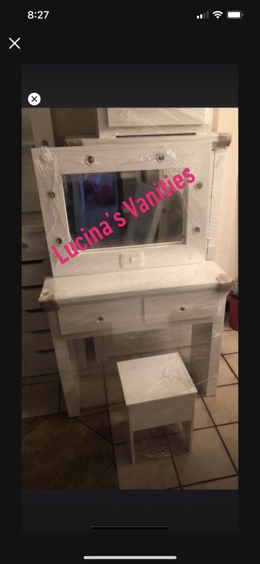 White Vanity Set For Little Girl Under 8 Ready For Pick Up