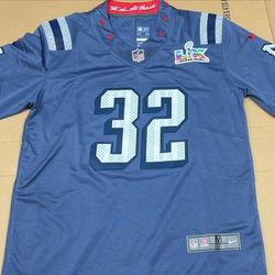 Henderson 32 Patriots Jerseys With Superbowl Patch 