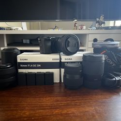 Sony A6300 Camera with 3 Lens and Gear