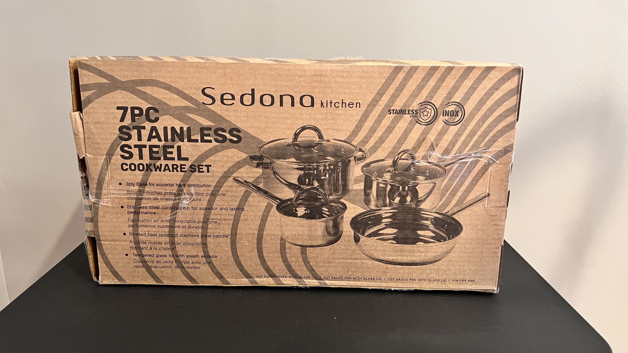 Sedona Kitchen Stainless Steel 7-Pc. Cookware Set