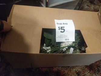 Box Of Plastic Flowers