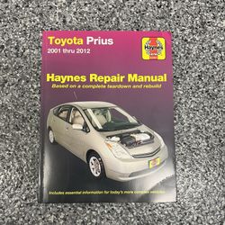 Toyota Prius Haynes Repair Manual 2001–2012 | DIY Service Book
