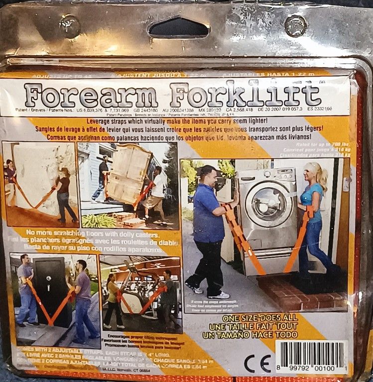 New FOREARM Forklift Moving Straps 