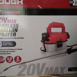 New 20 Volt Lithium-Ion Cordless Sprayer With Battery & Charger