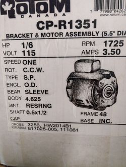 Bracket and motor assembly