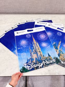 $5 Lot of 8 Disneyland Gift Bag Shopping Tote Disney Castle for Christmas New Year or Birthday Presents