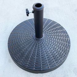 (New) $45 Heavy Outdoor Patio Garden Umbrella Base, Weight 55lbs, Wide 20”