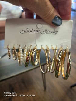 Fashion Jewelry Gold Hoop Earrings Set