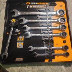 Gearwrench 7 Peice Sae Ratcheting Combo Wrench Set