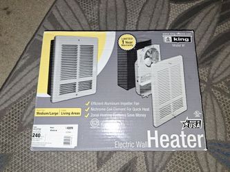 King W2420-W Electric Wall Heater 240V White