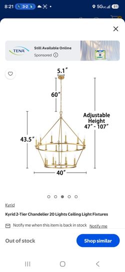 Kyrid 2 -tier chandelier 20 lights ceiling light fixtures