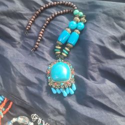 vitage Turquoise necklace large 