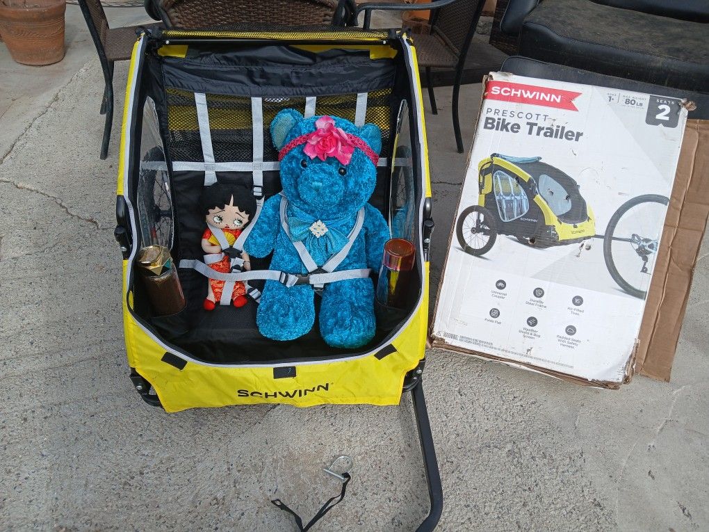 Schwinn Prescott Bike Trailer...Brand New...Seats 2 up to 80lbs