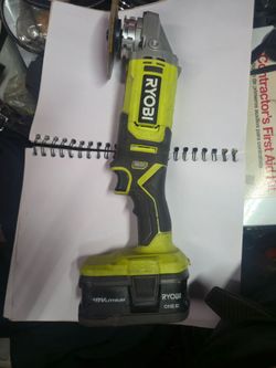 Ryobi grinder with 4ah battery