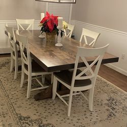 Beautiful Solid Wood Dining Table And Chairs