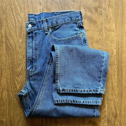 Levi’s 505 Men’s Med Wash Blue 100% Cotton straight Leg Denim Jeans Size 38x30