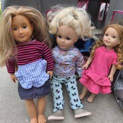 3 Doll Dolls American Girl OG Girl Toy Toys