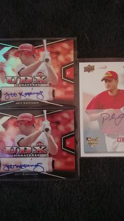 Cincinnati Reds autographs. 3 Upper Deck MLB Rookie autographs