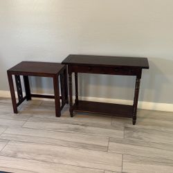 2 Accent Tables- Sturdy Wood