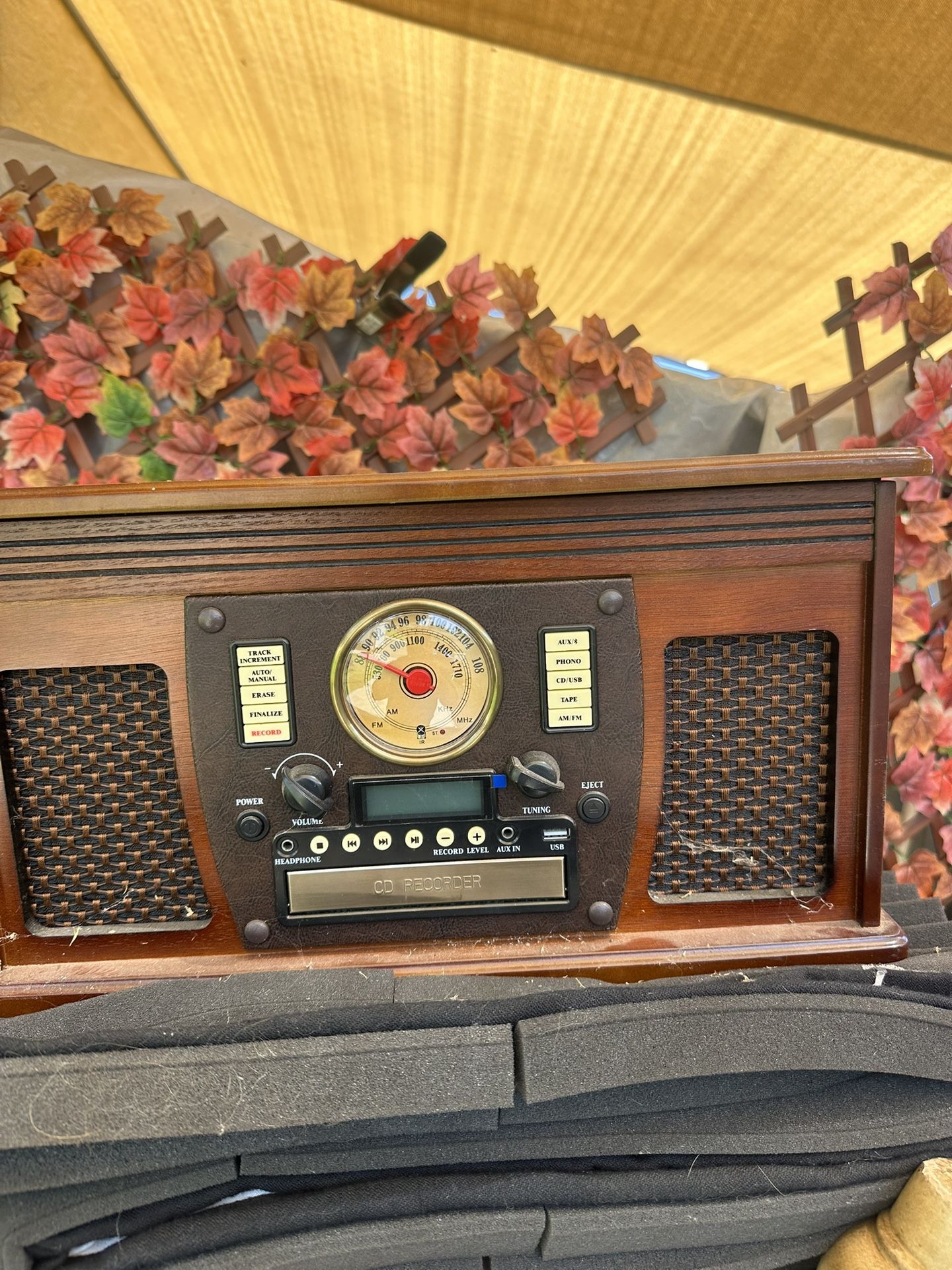 This is a Victrola Navigator 8-in-1 Classic Bluetooth Record Player.
