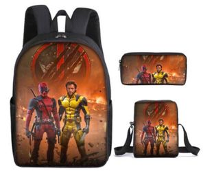 New Deadpool 3 piece Backpack Set